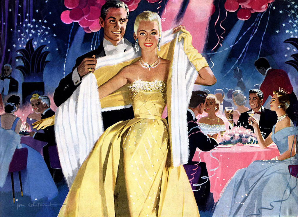 Illustration For A Cadillac Advertisment by Jon Whitcomb, 1956